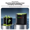 Telesin Fast Charging Batterier 2st och laddare med förvaring för batterier + microSD - Dubbel - för GoPro Hero11/10/9 Black
