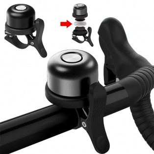 Ringklocka till Cykel med hållare för Apple AirTag - Svart