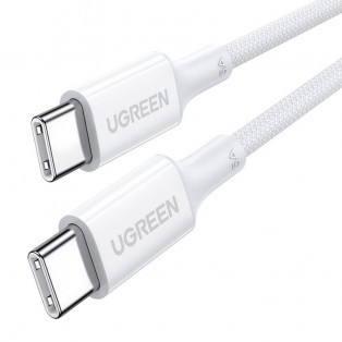 Ugreen USB-C kabel PD 3.0 / QC4.0, 100W, 20v/5A, 0.5m - Vit