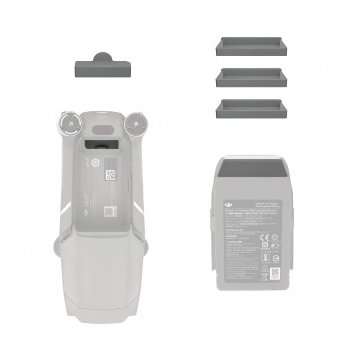 Skydd / Plugg för batterikontakter till DJI Mavic 2 Pro / Zoom - Silikon - Grå - Kit
