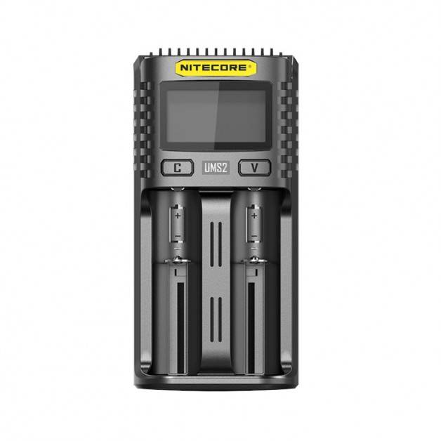 Nitecore UMS2 Batteriladdare, Intelligent USB-snabbladdare med QC2.0 - Dubbel
