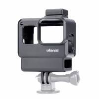 Skyddsram Vlog med tillbehörshållare hot/cold shoe och hållare för mikrofonadapter till GoPro Hero5/6/7 - Kit