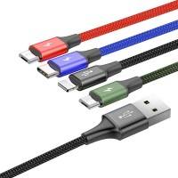 Baseus Rapid Series 4-in-1, USB kabel 3.5A, 1.2m - Multi