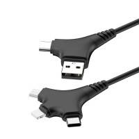 Forever All in 1 Cable - USB kabel 2.4A, 1m - Multi