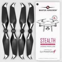 Master Airscrew - DJI Phantom 4 Stealth Upgrade Propellers - Propeller till DJI Phantom 4 - Svart - Kit 4-Pack