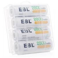 EBL Laddningsbara Batterier AA - LR6 Batteri, 2800mAh, Ni-MH, 1.2v - 4-Pack