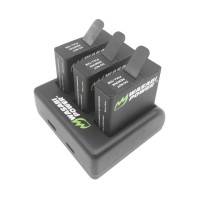 Wasabi Power Batteriladdare för GoPro Hero5 batterier AHDBT-501 - Trippel