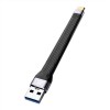 ActionKing USB-C - USB-A kabel, 10Gbps, QC3.0, 5V/3A, 0.14m - Svart