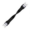ActionKing USB-A - USB-A kabel, 10Gbps, QC3.0, 5V/3A, 0.14m - Svart