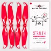 Master Airscrew - DJI Phantom 4 Stealth Upgrade Propellers - Propeller till DJI Phantom 4 - Röd - Kit 4-Pack
