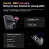 DDPAI Z50 Dashcam GPS Dual / Dubbel Bilkamera UHD 4K/25fps + 1080P/25fps, Display, WiFi, GPS