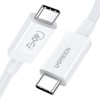 Ugreen USB-C kabel USB4, Thunderbolt 3, 40Gbps, QC4 / PD 100W, 20V/5A, 0.8m - Vit